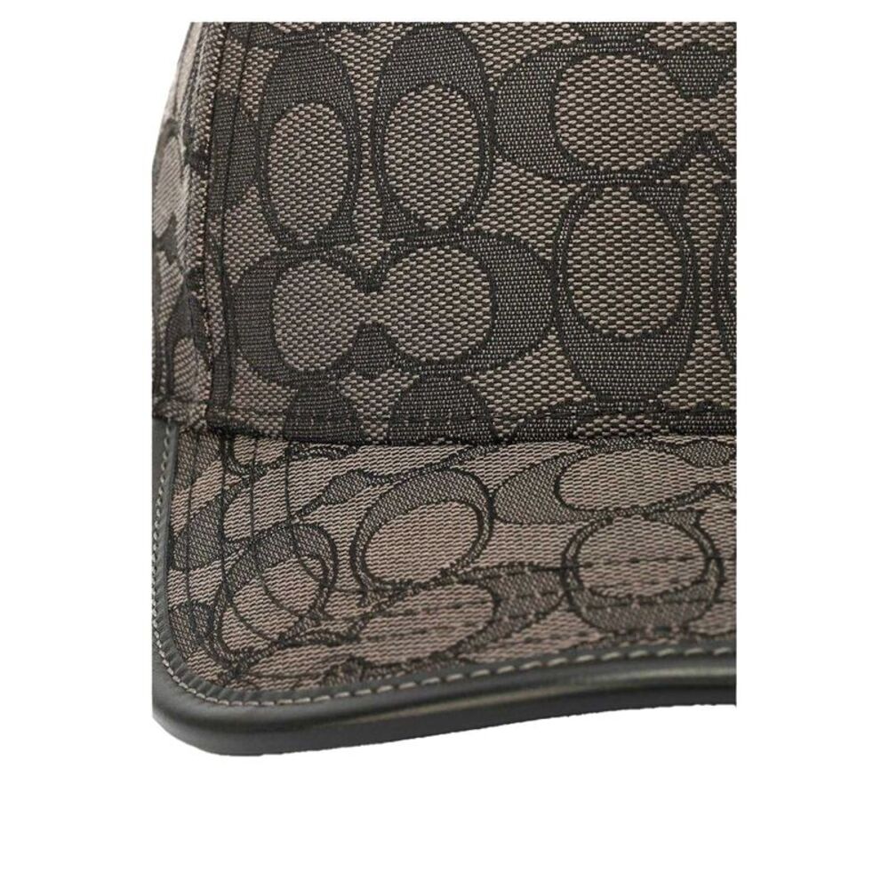 Coach Signature Jacquard Baseball Cap / Charcoal - Picture 3 of 4